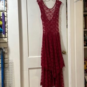 Burgundy  lace dress